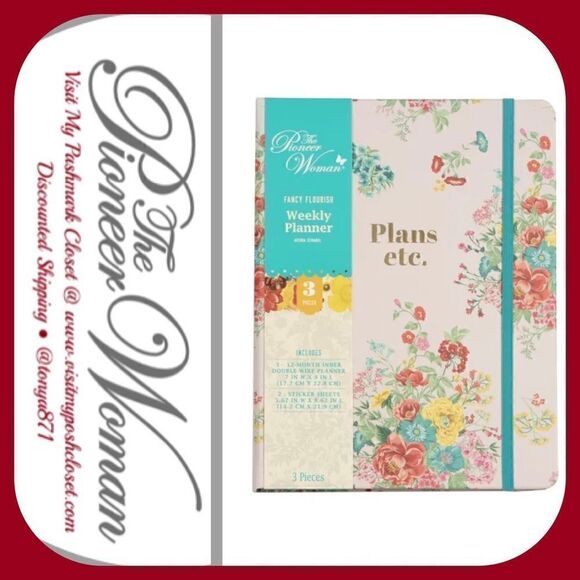 🦋 New Pioneer Woman Fancy Flourish Daily Planner, Plans Etc. - Picture 1 of 7